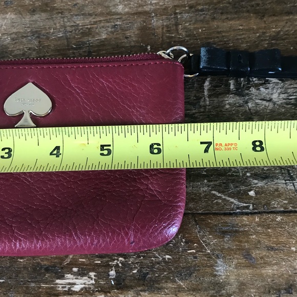 Kate Spade Red Leather Wristlet 6.5" x 4" - Picture 4 of 5